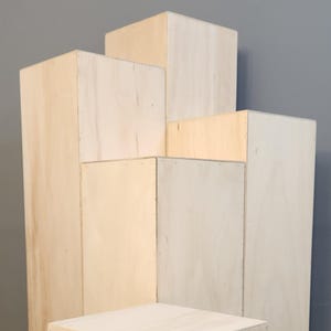 Beautiful Natural Wood Finish - Display Pedestal Stand Riser Column Pillar - Rustic Wood Finish Column - Elegant Finish Case for Art Pieces