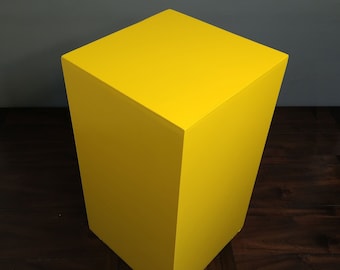 Yellow Display Pedestal Stand Riser Column Pillar