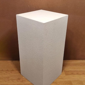Handmade Rustic White Wood Pedestal – Weather-Resistant Display Stand for Indoor & Outdoor Use