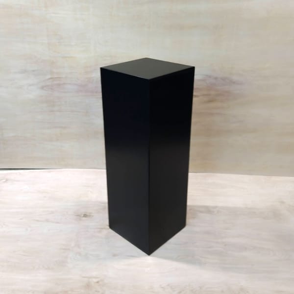 30" x 14" x 14" Black Display Pedestal Stand Riser Column Pillar Plinth