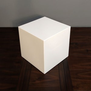 12", 14" or 16" White Display Posing Cube Pedestal Stand Riser Column Pillar