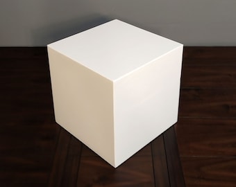 12", 14" or 16" White Display Posing Cube Pedestal Stand Riser Column Pillar