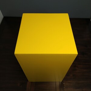 Yellow Display Pedestal Stand Riser Column Pillar - Canary Yellow Matte ...