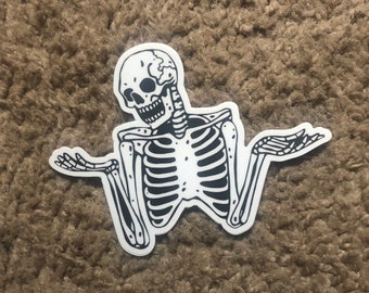 skeleton vinyl stickers