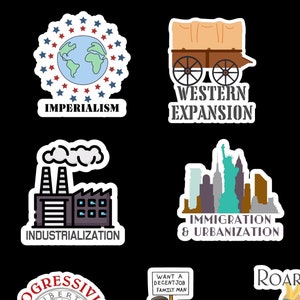 American History Stickers, History stickers for teacher, Laptop stickers for History Teacher, Teacher gift, Amercian history gift for them,