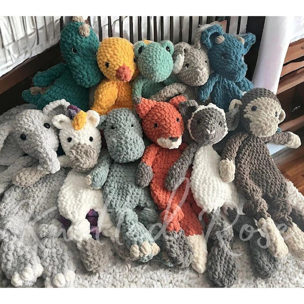 Custom Crochet Lovey: Soft Stuffed Animal Gift, Snuggler, Young Child gift, Cuddling toy handmade
