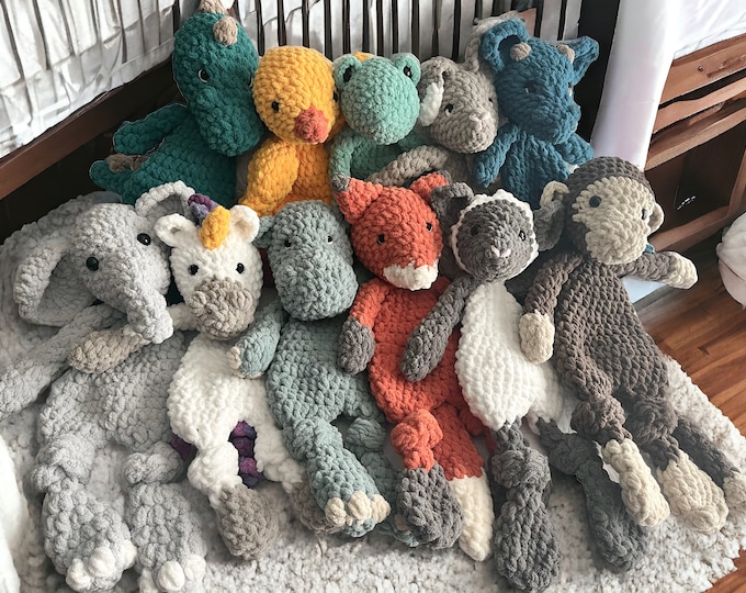 Custom crochet lovey animals for child, knit or crochet kids loveys, handmade animals, stuffed animal for little gift, gift for shower