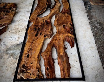 120"X48" Turkish Olive Wood For Epoxy Resin Table Moss Wall Art Work (CODE-86)