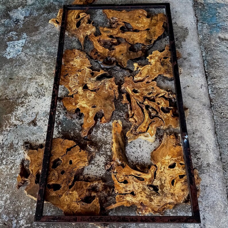 Kiln Dried Olive Root Burl Wood Slab: Epoxy Resin Table Project image 9