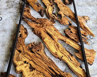 120"X48" Turkish Olive Wood For Epoxy Resin Table Moss Wall Art Work (CODE-10)