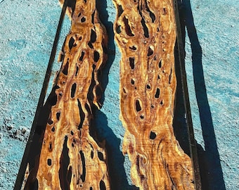 120"X48" Live Edge Olive Wood Slab or Ready Epoxy Resin Table Wall Art Work