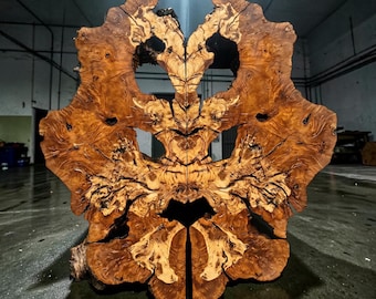 Turkish Olive Root Burl Blank Bookmatched Twin Rectangular Wood Slabs  ( 2 pieces )