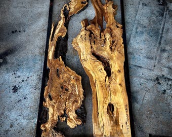 70"x35"  // 180 x 90 cm  Olive Root Slice Live Edge (code 75)