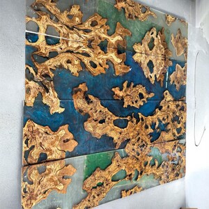 Kiln Dried Olive Root Burl Wood Slab: Epoxy Resin Table Project image 17