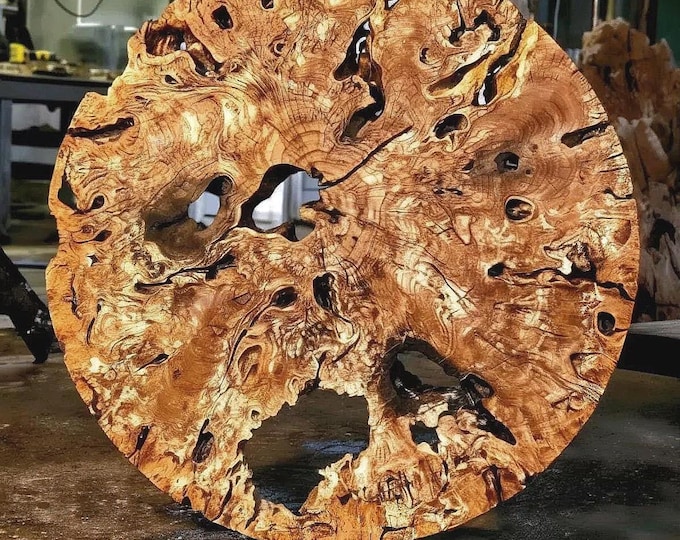 Featured listing image: Round Turkish Olive Root Slice – Kiln-Dried Epoxy Wood for Resin Art, Tables & Rustic Decor