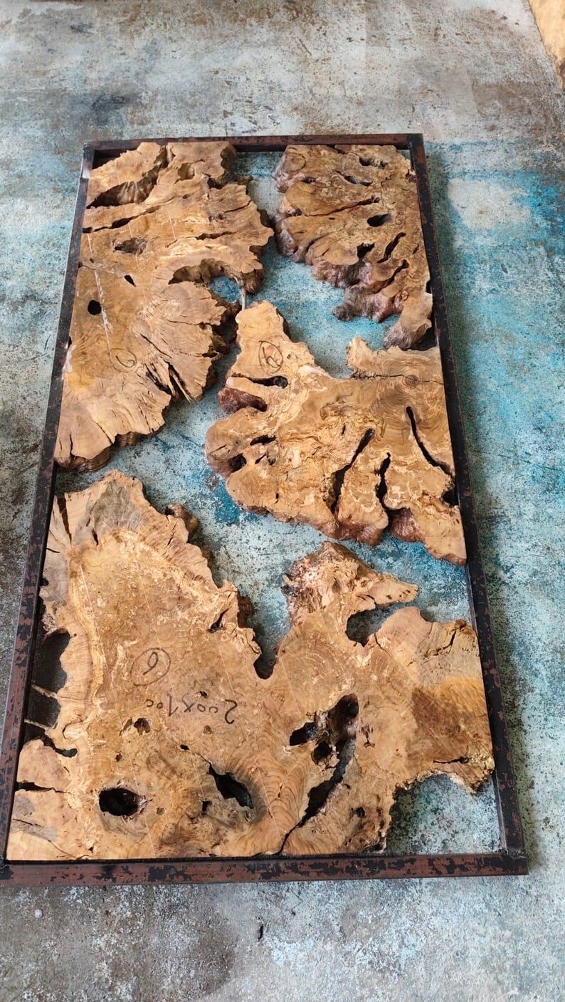 Kiln Dried Olive Root Burl Wood Slab: Epoxy Resin Table Project image 13