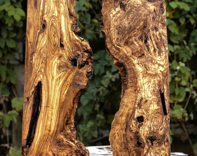 Featured listing image: 24" | 32" | 40" | 48" ~ 60cm | 80cm | 100 cm | 120 cm Ancient Olive Wood Burl River Set (2 Pieces)