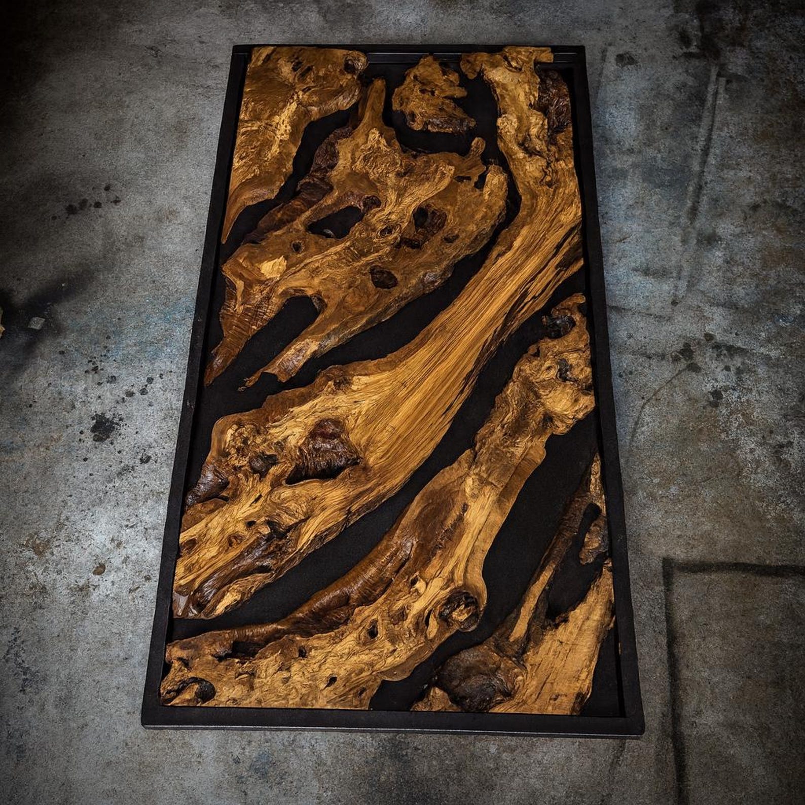 Live Edge Olive Wood Epoxy Dining Table