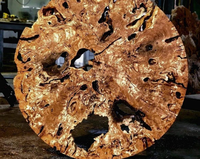 Featured listing image: Round Turkish Olive Root Slice, One Piece, kiln-dried Wood For Epoxy Resin Side, Dinner, Coffee Table Wall Clock Home Improvment Decoration