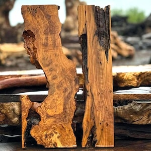 Live Edge Olive Wood Slab Set for Epoxy River Table Kiln Dried Blank image 14