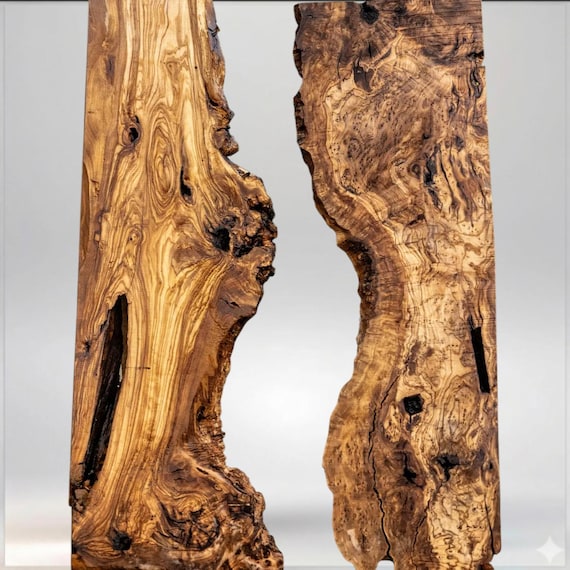Live Edge Olive Wood Slab Set for Epoxy River Table Kiln Dried Blank