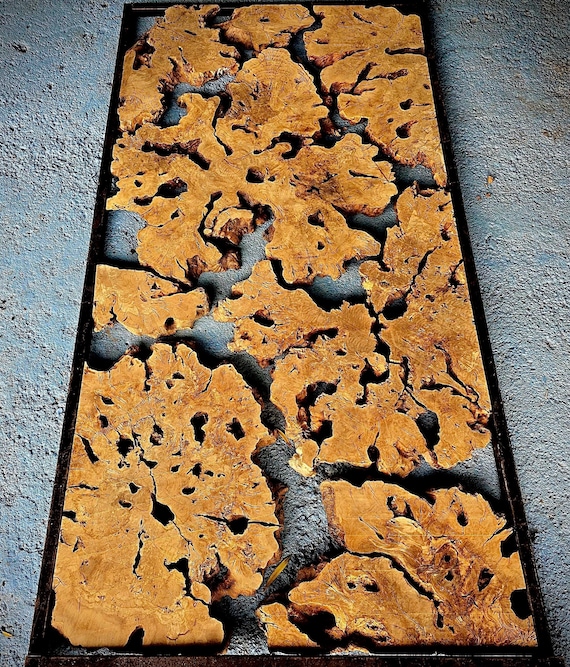 Kiln Dried Olive Root Burl Wood Slab: Epoxy Resin Table Project