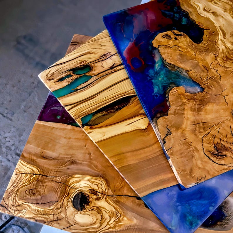 Live Edge Olive Wood Slab Set for Epoxy River Table Kiln Dried Blank image 2