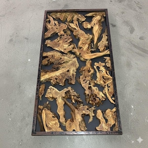 Kiln Dried Olive Root Burl Wood Slab: Epoxy Resin Table Project image 14
