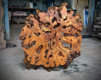42"x37"  // 107 x 95 cm  Olive Root Slice Live Edge (code 94)