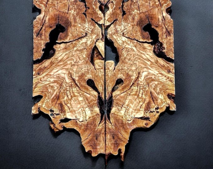 Featured listing image: Turkish Olive Root Burl  Bookmatched Twin Rectangular Wood Slabs  ( 2 pieces )