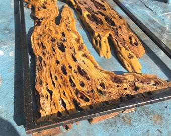 Custom Olive Wood River Table Slabs: Unique Turkish Roots - Live Edge, Burl Grain - Diamond Wire Cut