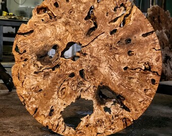 Round Turkish Olive Root, epoxy table, clock, wall decoration,