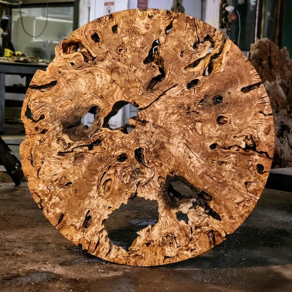 Round Turkish Olive Root, epoxy table, clock, wall decoration,