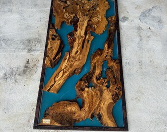 80"x40"  // 200 x 100 cm  Olive Root Slice Live Edge (Code 79)