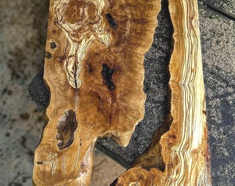 24"|32"|40"|48" || 60|80|100|120cm Turkish 300 Yrs Olive Wood Burl Live Edge Wood Slab River Set (2 Pieces)