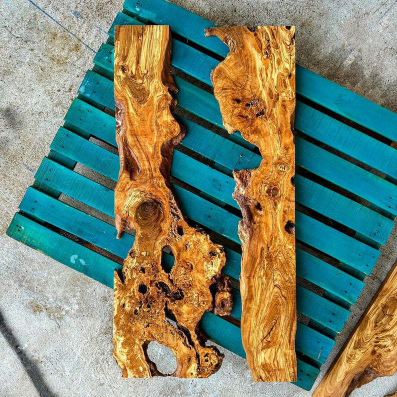 24324048 6080100120cm Turkish 300 Yrs Olive Wood Burl Live Edge Wood