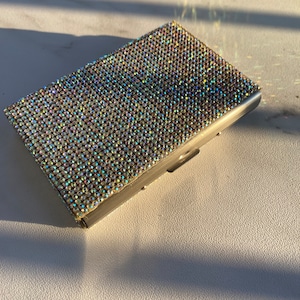 Cartera de tarjeta Bling Bling, Cartera de pedrería, Accesorios de pedrería, Cartera de cristal, Titular de tarjeta Bling, Titular de tarjeta de pedrería, AB Rhinestone