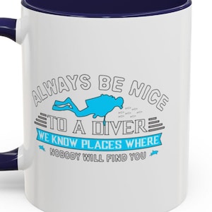 Personalized Scuba Diver Mug: Custom Diving Gift, Ceramic Coffee Cup