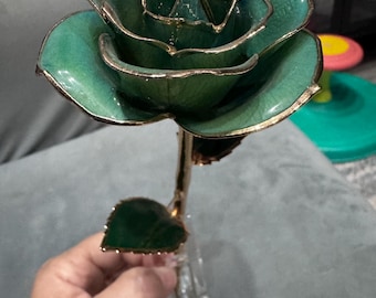Rosa teñida de verde claro ZJCHAO