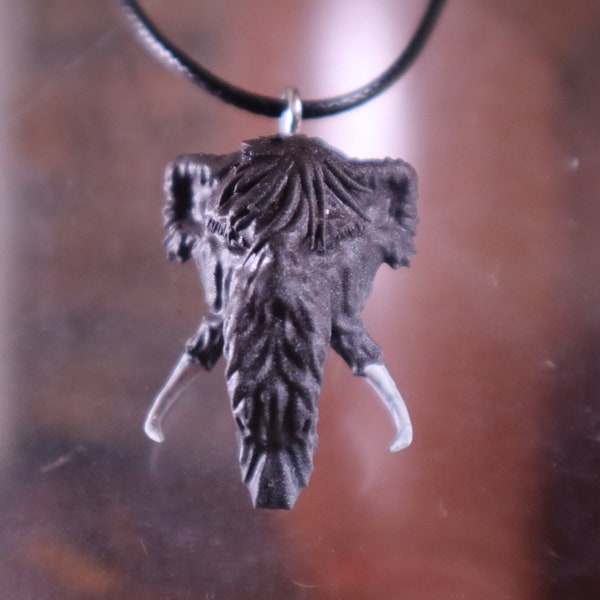 Mammoth Necklace, Cute Resin Woolly Mammoth Pendent, Mythical Prehistoric Jewellery Gift idea for Men and Women