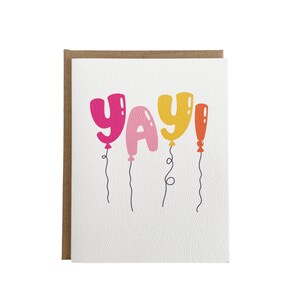 ¡HURRA! Tarjeta de felicitación A2/Tarjeta de felicitación en blanco en el interior/Tarjeta de celebración/Tarjeta de cualquier ocasión/Tarjeta de graduación/Tarjeta de nuevo bebé/Tarjeta de felicitaciones