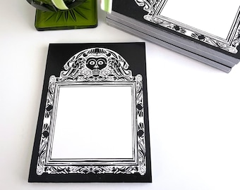 Grabstein Notizblock, Memento Mori List Pad, 50-seitiger Notizblock, Gothic Schreibwaren Geschenk