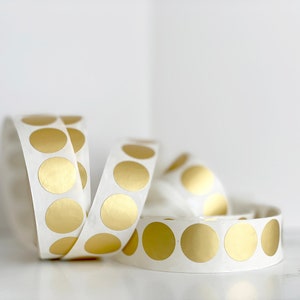 Matt Goldfolie Siegel, 1 Zoll runde Goldsiegel, Folienaufkleber, runde Metallic Goldaufkleber, Hochzeit laden Siegel ein, Paketsiegel, Hochzeitsumschlag