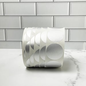 Matt Silberfolie Siegel, 2 Zoll rund Silber Aufkleber, Präge Siegel, große Silberfolie, Hochzeitsumschlag Siegel