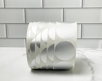 Matte Silver Foil Seals: 2" Round Embossing Stickers