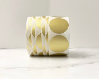 Matte Gold Foil Stickers: 2" Round Wedding Envelope Seals
