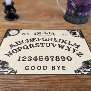 Large Ouija Board 7x10&quot; Vinyl Sticker, Spirit Board Sticker,Spooky Season Decal, Halloween Wedding