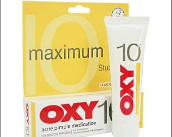 25 g OXY 10 Peroxyde de benzoyle Crème anti-boutons pour boutons d'acné Mentholatum MAX