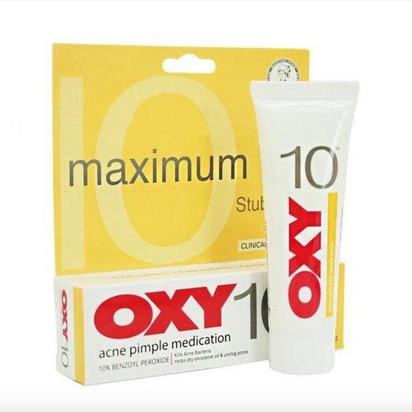 25 g OXY 10 Peroxyde de benzoyle Crème anti-boutons pour boutons d'acné Mentholatum MAX