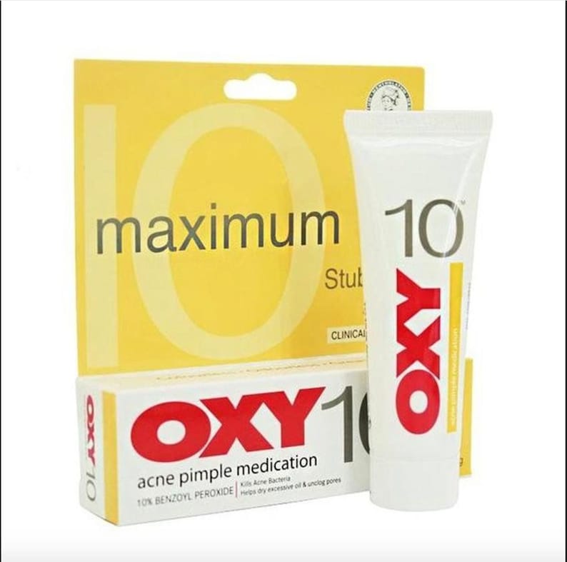 10 g OXY 10 crème anti-boutons au peroxyde de benzoyle et taches d'acné Mentholatum MAX image 1